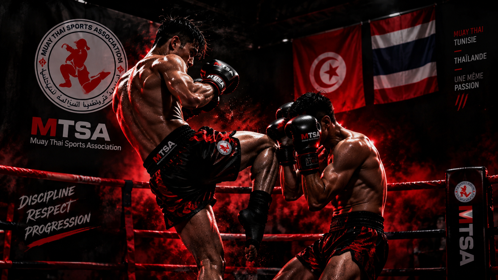 Muay Thai athletes in training